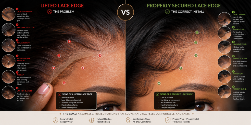 Why Is My Lace Lifting? How to Keep Your Wig Secured All Day