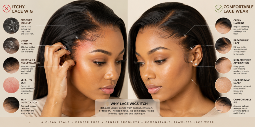 Why Is My Lace Wig Itchy? Causes and Solutions for Sensitive Scalps