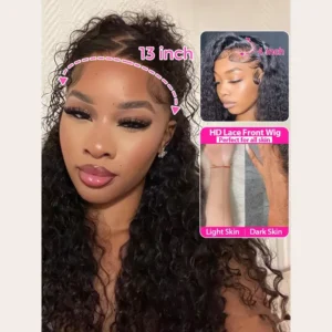 13x4 HD lace front wig with ear-to-ear lace coverage and a natural-looking hairline